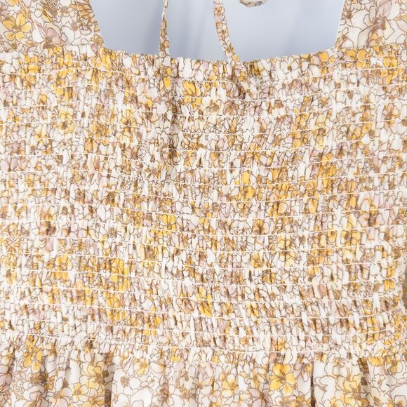 Sincerely Jules Floral Tiered Ruffle Midi Dress Small Smocked Cottage Prairie - Picture 12 of 16